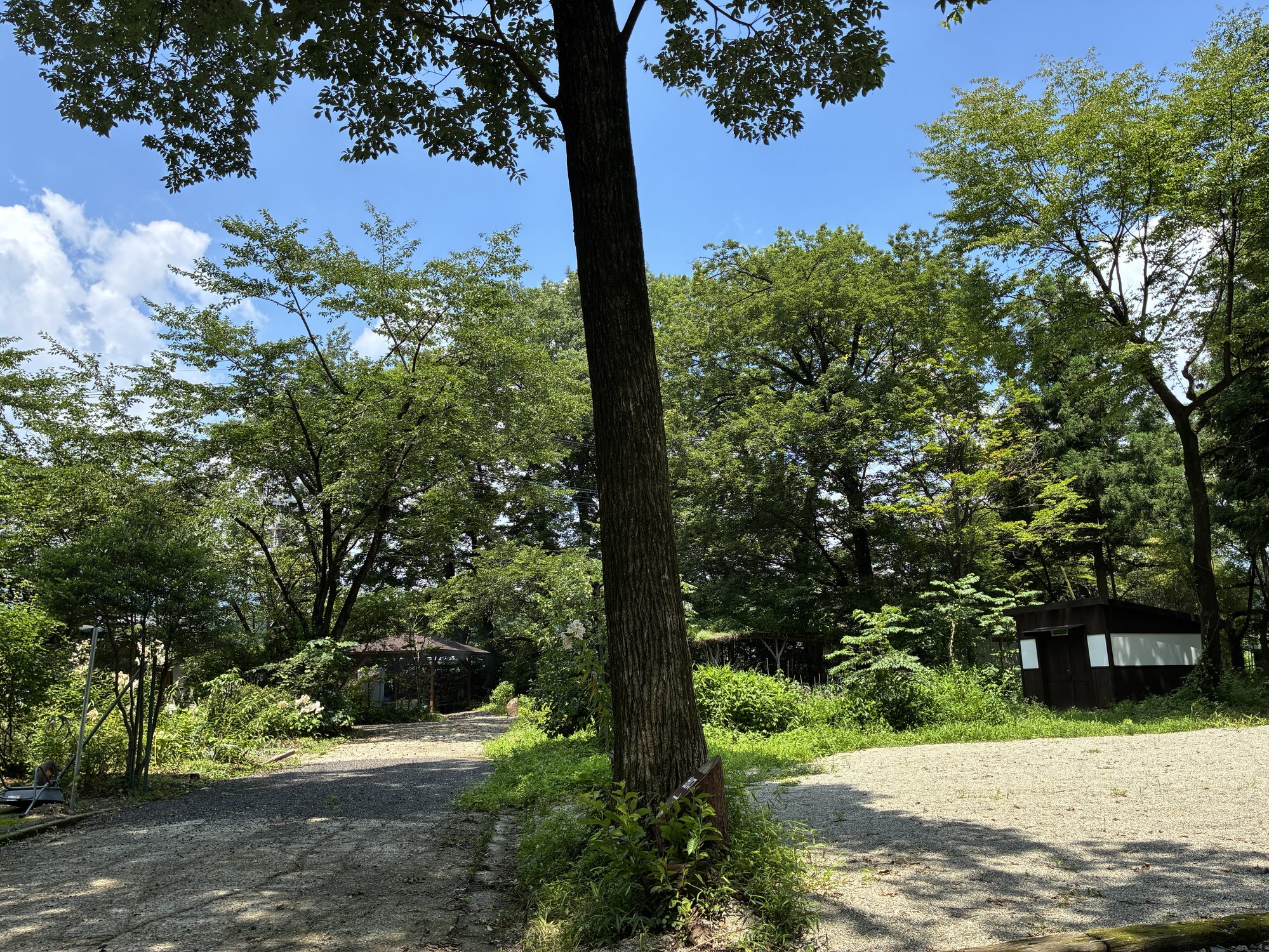 あずまやへ続く庭園の小径